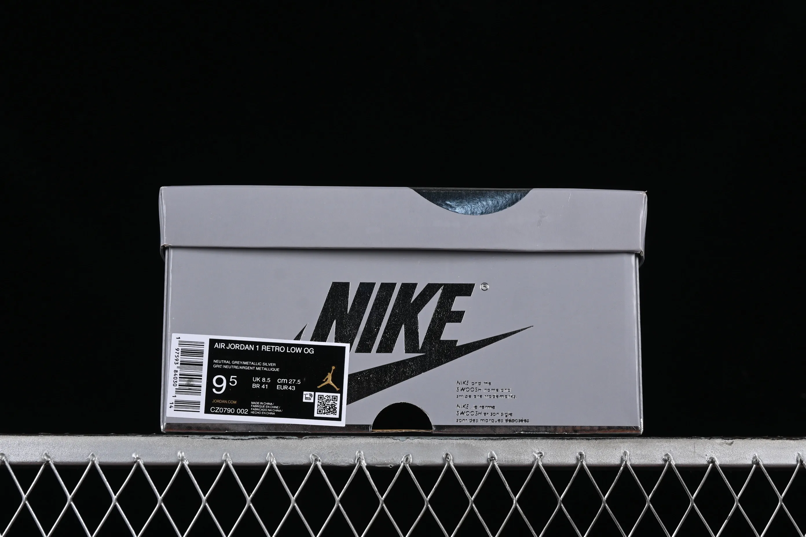 All categories Air Jordan Jordan series basketball shoes Air Jordan 1 Low Z version Air Jordan 1 Low AJ1 Joe 1 gray silver low-top cultural casual sneakers CZ0790-002